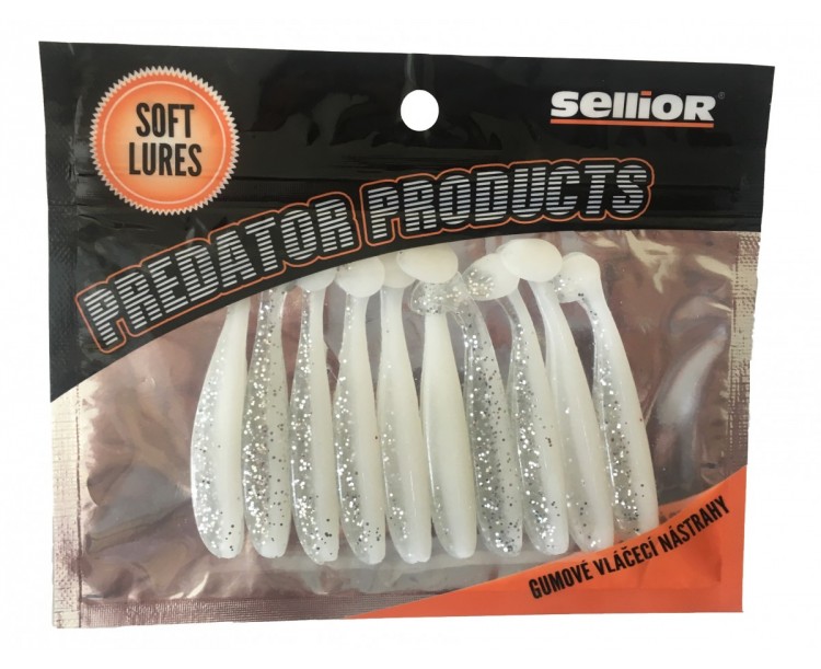 Twister Sellior Predator White Gllitter 68mm /10ks