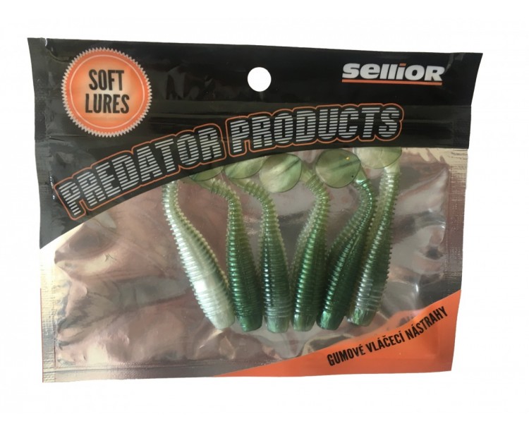 Twister Sellior Predator Worm Green frog 75mm /6ks