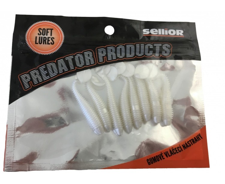 Twister Sellior Predator Worm white 55mm /8ks