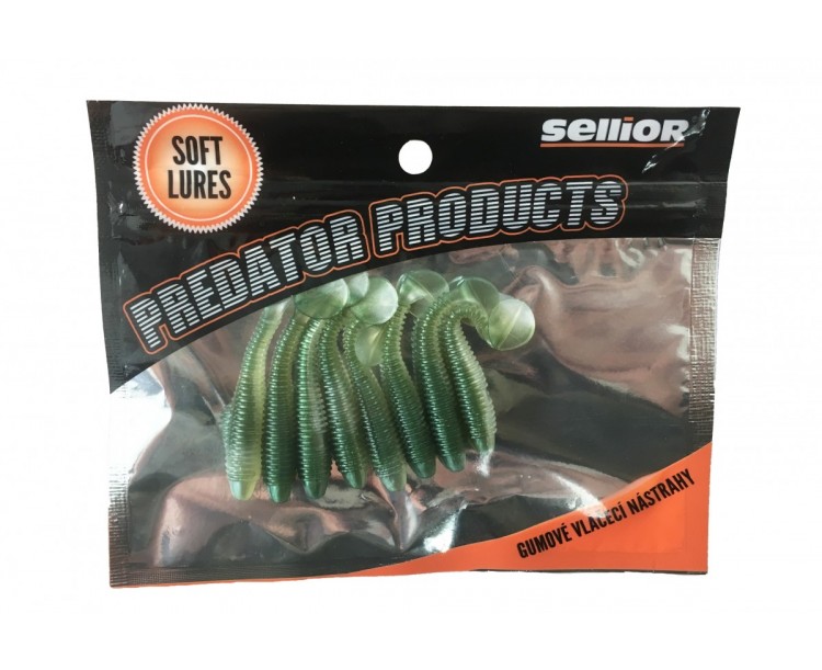 Twister Sellior Predator Worm Frog Green 55mm /10ks