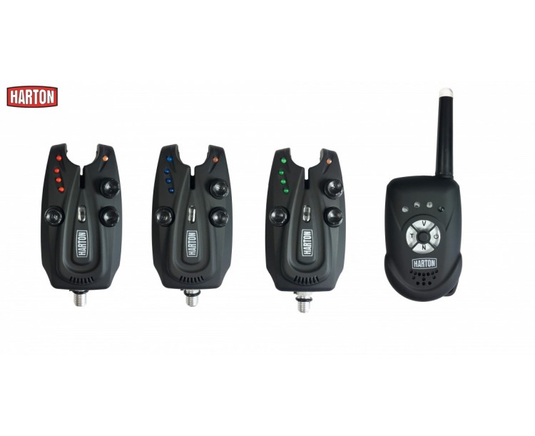 Akce Sada hlásičů Harton H2 3+1 + 2x indikátor Sellior Carp Swing (červený, zelený, modrý)