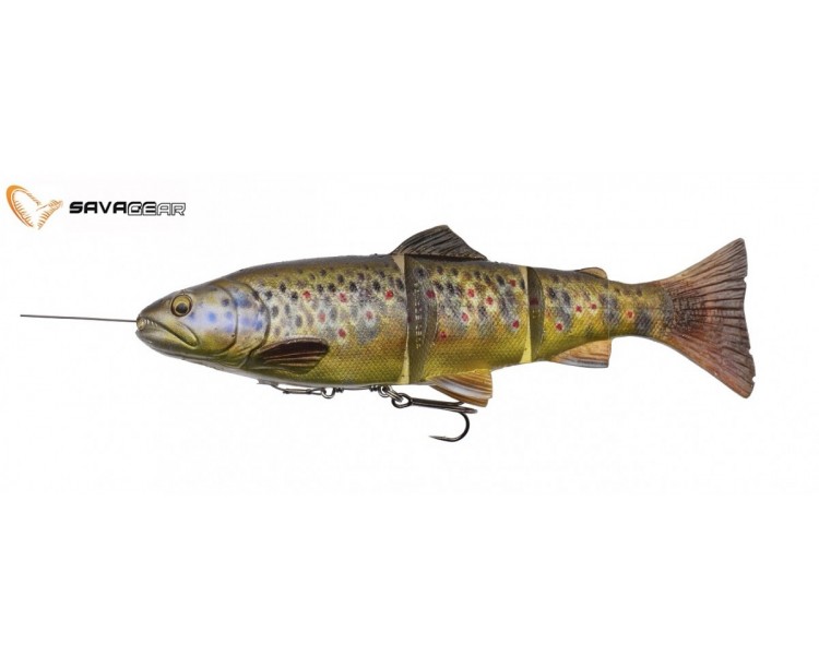 Savage Gear Gumová Nástraha Pstruh 4D Line Trhu Trout SS Dark Brown Trout 15cm 35g