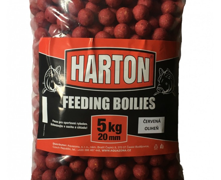 Krmné Boilies Harton 20mm / 5kg příchuť Červená oliheň