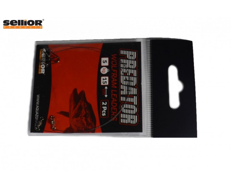 Wolframové lanko Sellior Predator 15cm / 5kg / 2ks