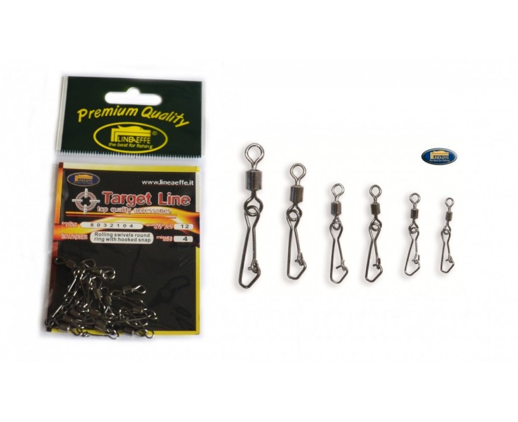 Karabinka pevnostní s obratlíkem Lineaeffe balení 12 ks