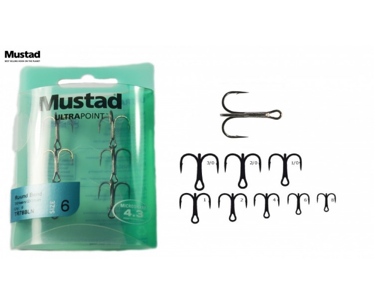 Trojháček Mustad Ultrapoint vel.1 / 6ks