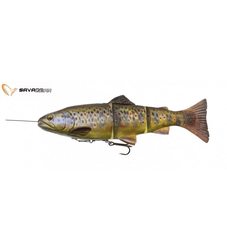 Savage Gear Gumová Nástraha Pstruh 4D Line Trhu Trout SS Dark Brown Trout 15cm 35g