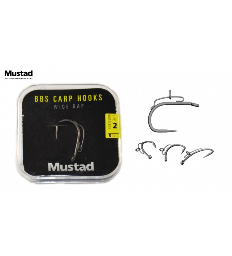 Háček Mustad BBS Wide Gap - BEZ PROTIHROTU!