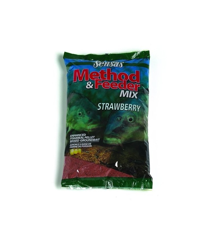 Sensas Krmení Method Feeder Strawberry (jahoda) 1kg