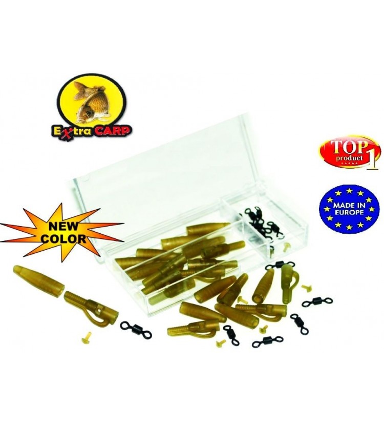 Závěs Extra Carp Lead Clip Extra Box With Rolling Swivel - 10ks