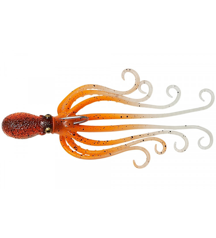 Savage Gear Gumová Nástraha 3D Octopus Orange Glow UV 35g 10cm