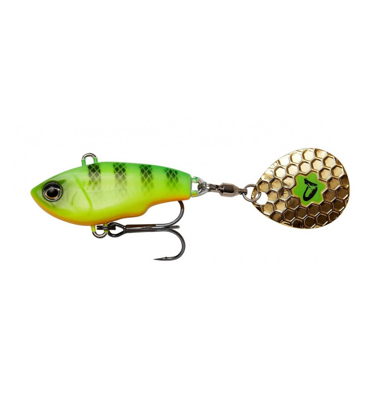 Savage Gear Třpytka Fat Tail Spin Sinking Firetiger 5,5cm 9g