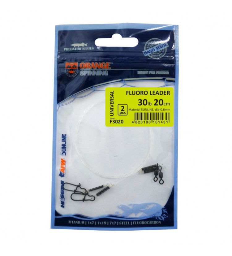 Life Orange fluorocarbonové lanko 13,6kg, 30cm, 2ks