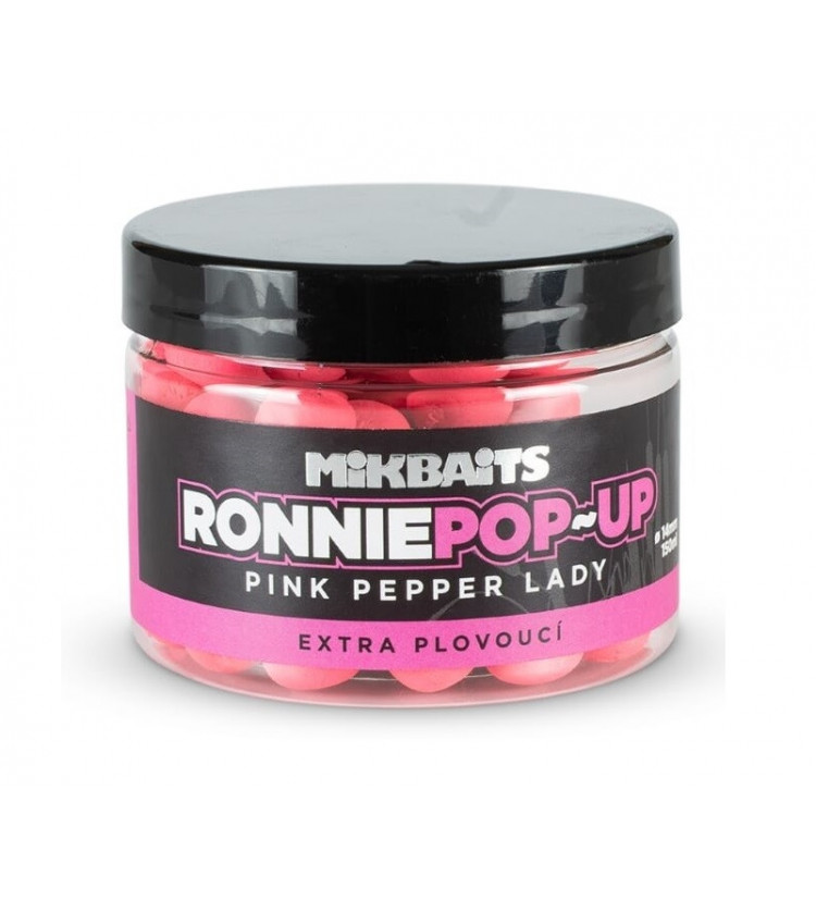 Mikbaits Plovoucí Boilie Ronnie Pink Pepper Lady 14 mm 150 ml