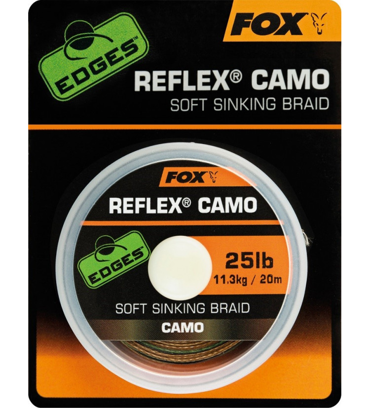 Fox Návazcová Šňůrka Reflex Camo 20 m / Průměr 25 lb / Nosnost 11,3 kg