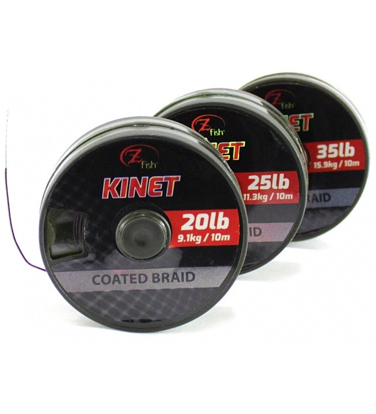 Zfish Šňůrka Kinet Coated Braid Hnědá 10 m 35 lb 15,9 kg