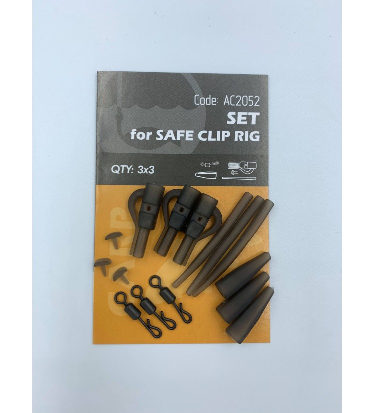 Life Orange Set Safe Clip Rig 3 ks