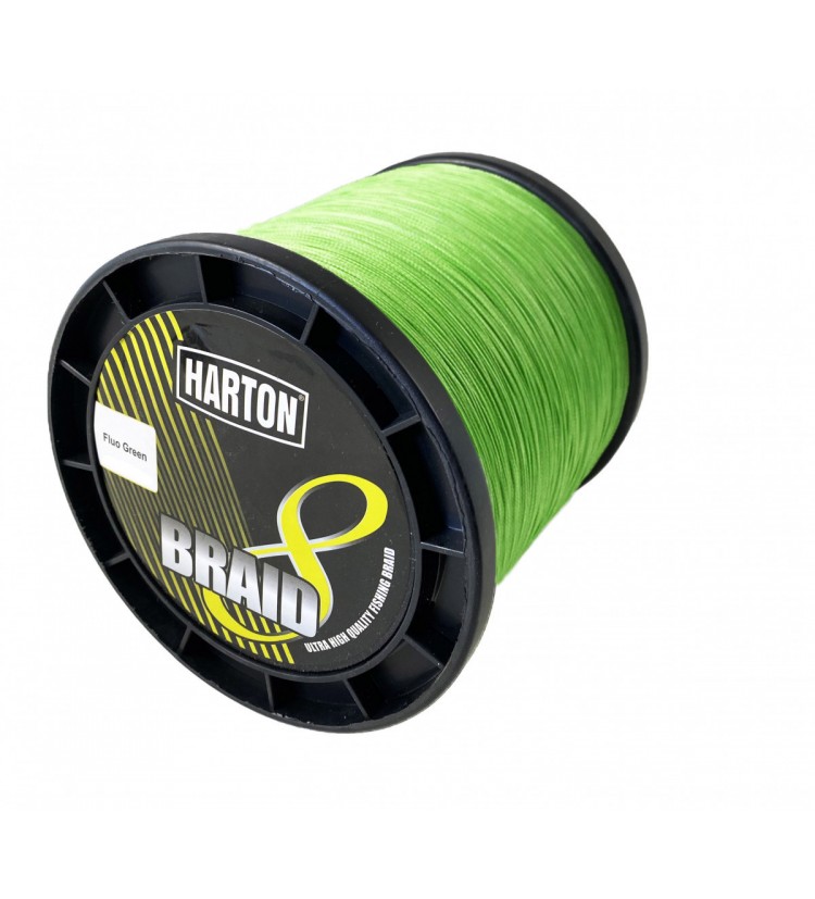 Harton pletená šňůra 8-Braid Fluo Green