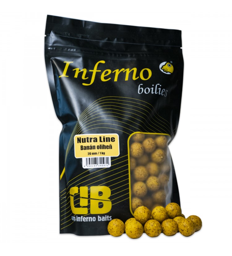 Carp Inferno Boilies Nutra Line - Banán/Oliheň|20 mm 250 g