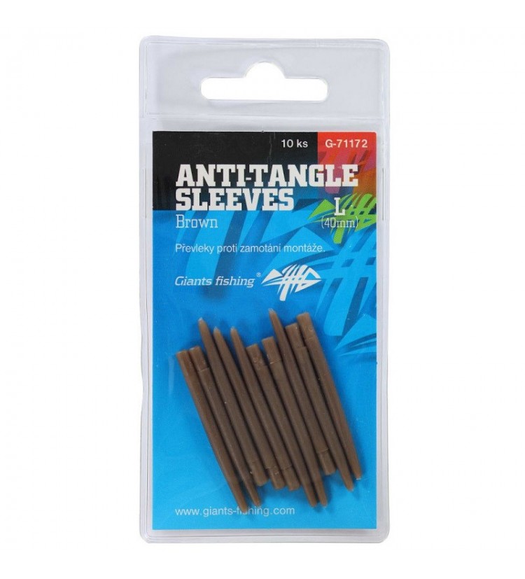 Giants Fishing Převleky Proti Zamotání Anti-Tangle Sleeves Brown 10 ks