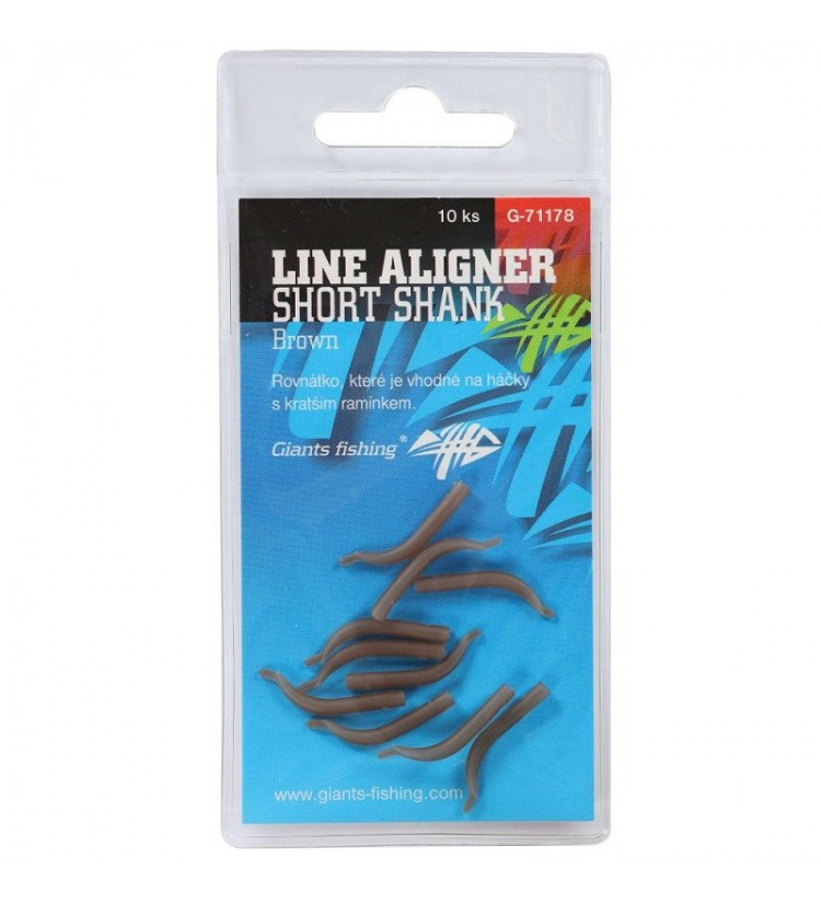 Giants Fishing Rovnátka Na Háček Line Aligner Short Shank Large Brown 10 ks