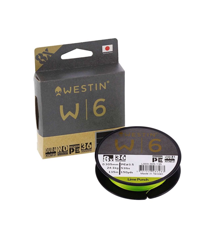 Westin pletená šňůra W6 8 Braid Lime Punch