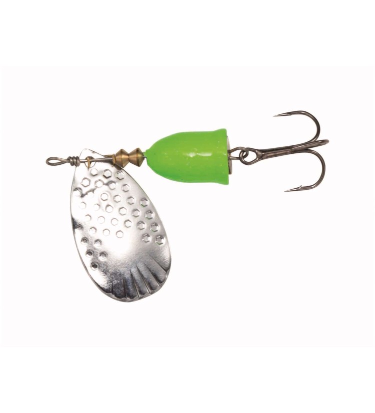 Kinetic rotační třpytka Gekko Silver / Green