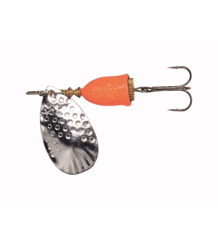 Kinetic rotační třpytka Gekko Silver / Orange