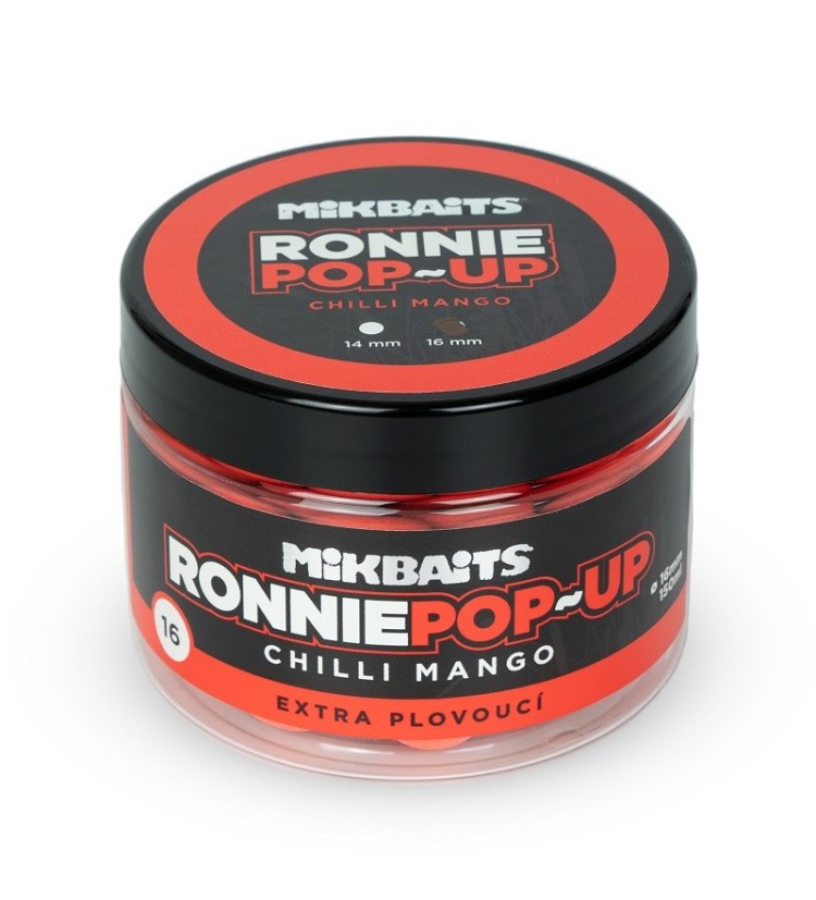 Mikbaits Plovoucí Boilie Ronnie Chilli Mango 150 ml 14 mm