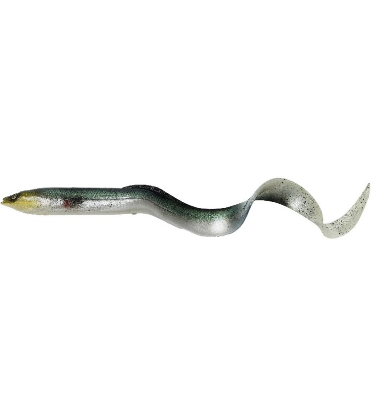 Savage Gear Gumová Nástraha 3D Real Eel Bulk Green Silver 15 cm 12 g