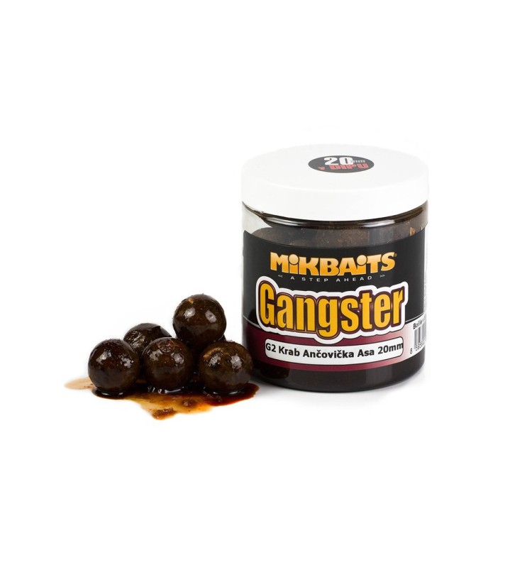 Mikbaits Boilies V Dipu Gangster G2 Krab Ančovička Asa 250 ml 20 mm