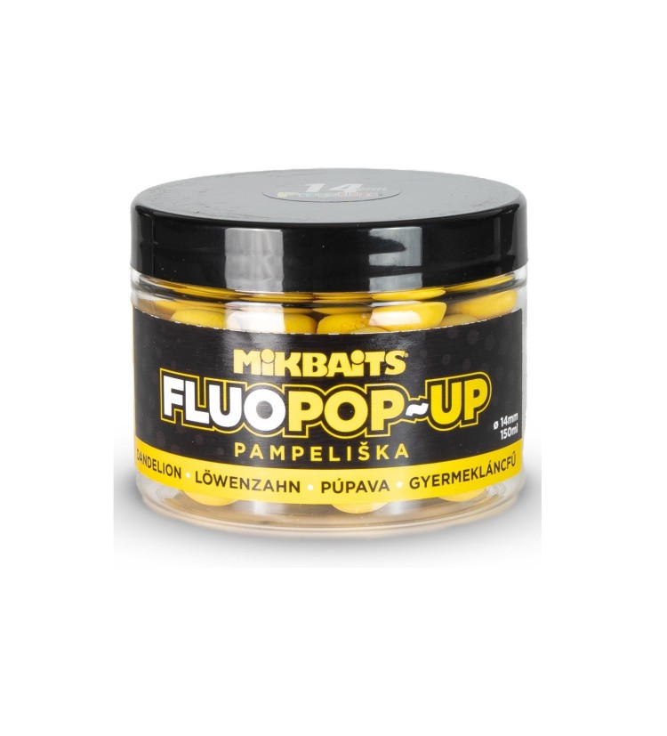 Mikbaits Plovoucí Boilie Fluo Pampeliška 150 ml 14 mm