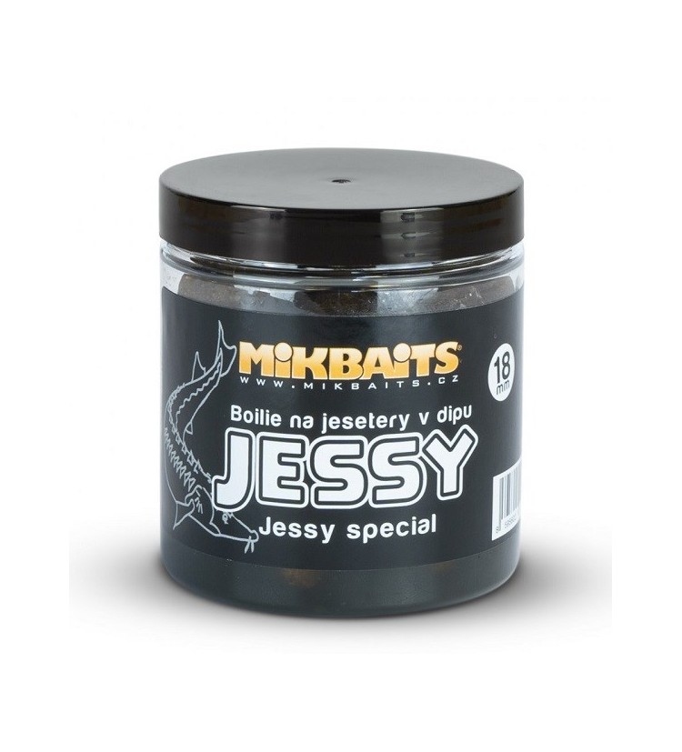 Mikbaits Boilie na Jesetery v Dipu Jessy Special 250 ml 18 mm