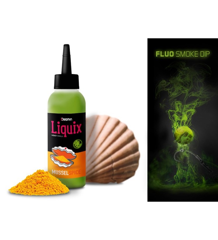 Delphin Fluo Dip D Snax Liquix 100 ml Mušle koření