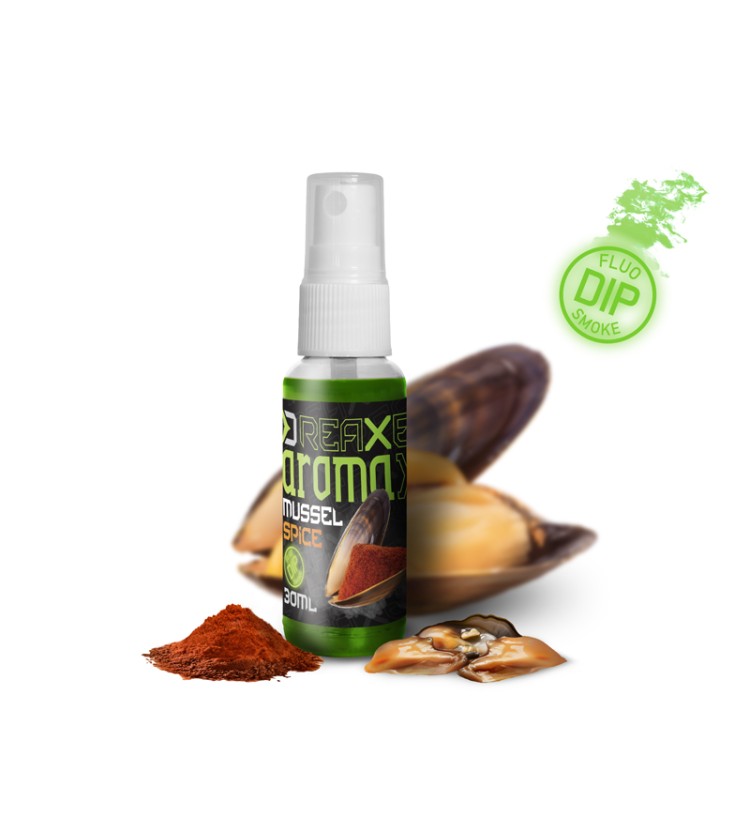 Delphin Dipovací sprej Delphin AromaX/30ml Mušle-Koření/fluo zelená