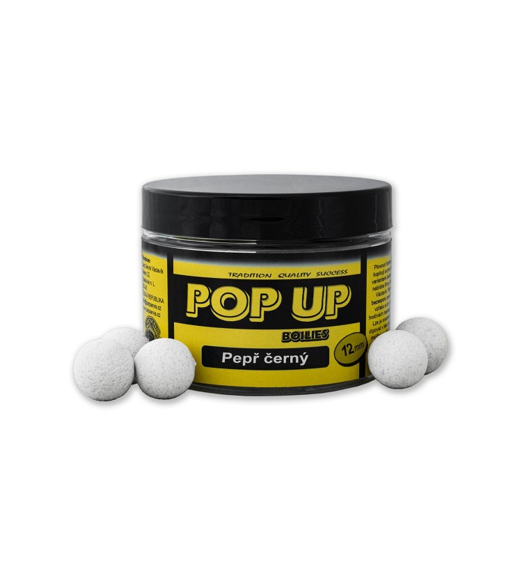 Carp Servis Václavík Plovoucí boilies 12 mm, 50g - Černý Pepř