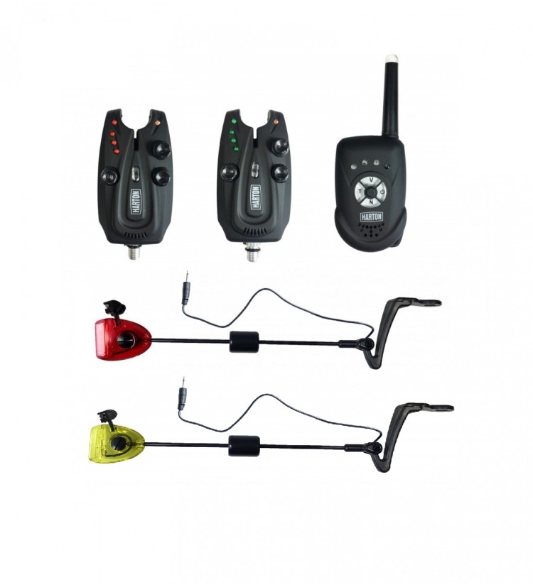 Akce Sada hlásičů Harton H2 2+1 + 2x indikátor Sellior Carp Swing (červený, žlutý)