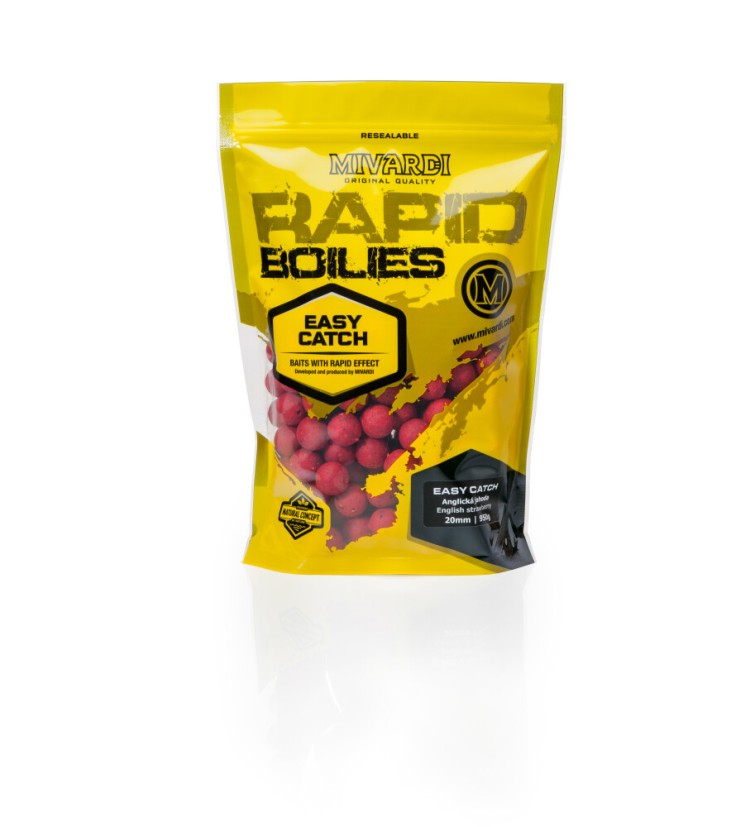 Mivardi Rapid Boilies Easy Catch - Anglická jahoda 950 g