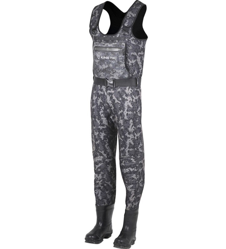 Kinetic Neoprenové Prsačky Neorush Bootfoot Felt Grey Camo