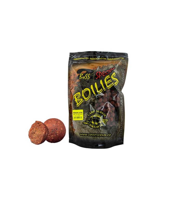Boilies Boss2 Special Carp Servis Václavík - přírodní játra 20mm / 1kg