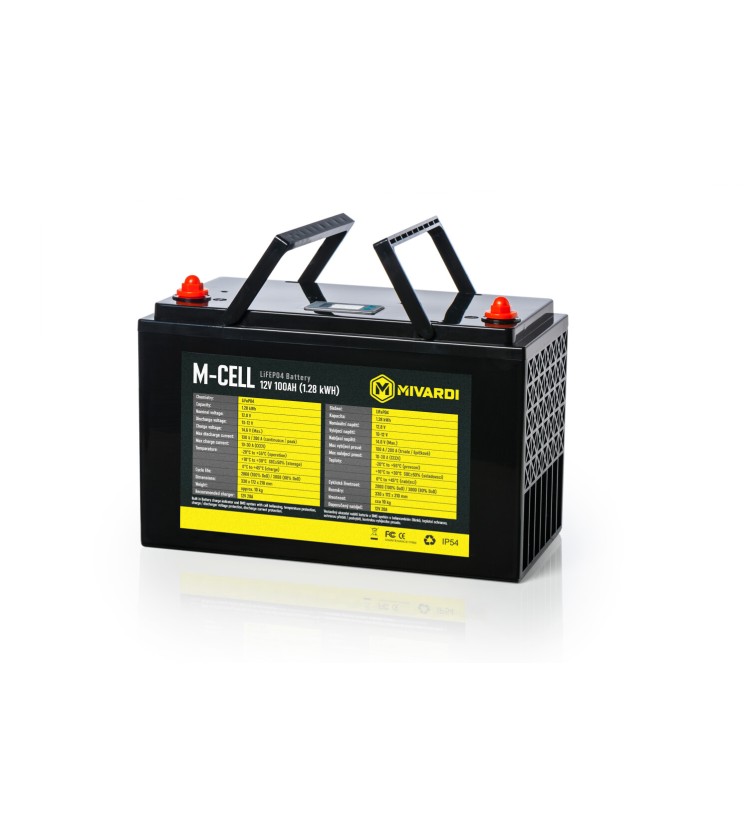 Mivardi M-CELL LiFePO4 12V 100Ah + 20A nabíječka