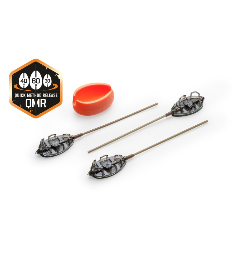 Mivardi Sada rychlovýměnných method krmítek QMR Grip L long (30g + 40g + 50g + mould)