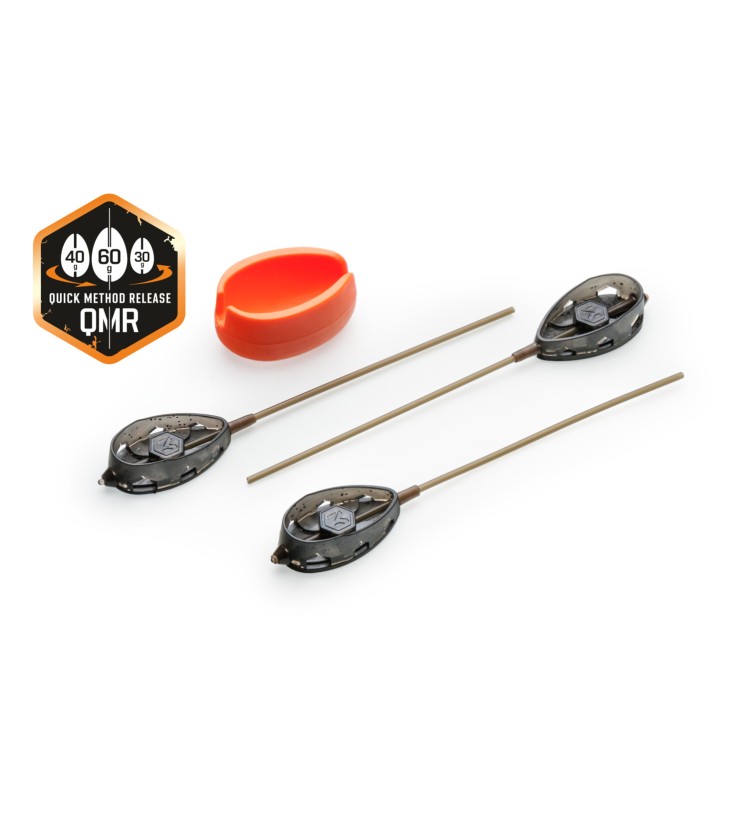 Mivardi Sada rychlovýměnných method krmítek QMR Flat L long (30g + 40g + 50g + mould)