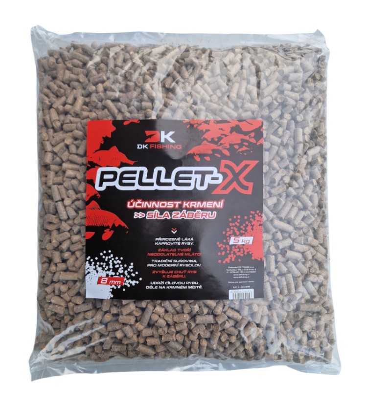 DK FISHING pelety z mláta PELLET-X 5kg 8mm