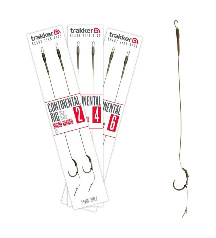 Trakker Návazce Continental Ready Rig Barbed 35 lb 2 ks