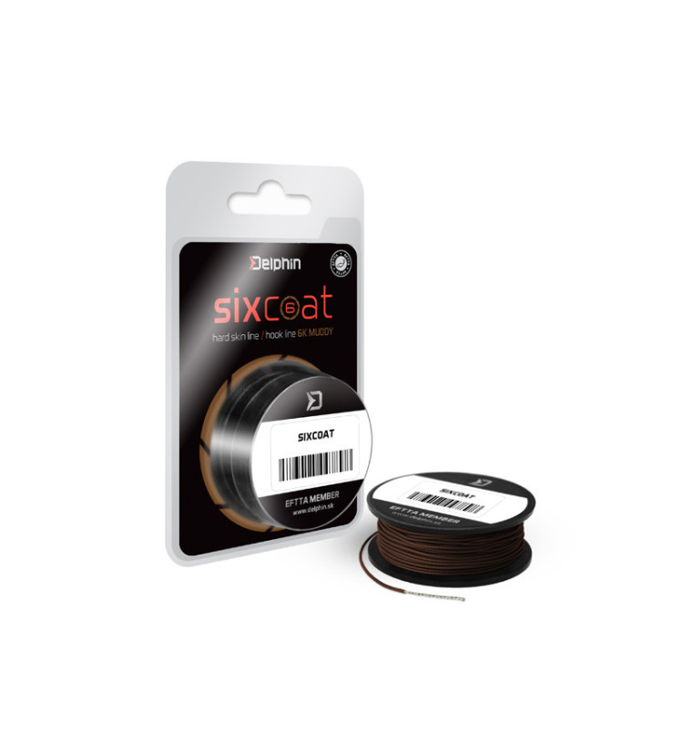 Delphin Návazcová Šňůra Skin Line Sixcoat Muddy 25 lb 5 m