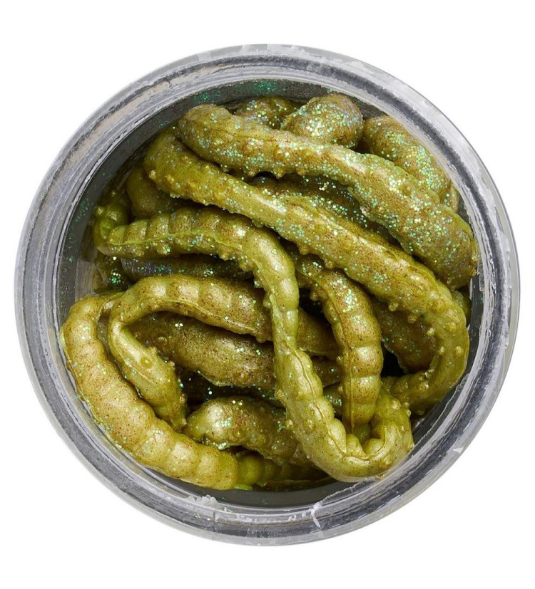 Berkley Gumová Nástraha PowerBait Power Honey Worm Yellow Scales 2.5 cm