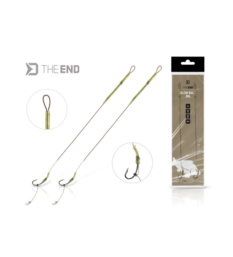Návazec Delphin TheEND Blow back rig / 2ks 20cm/25lbs/#8