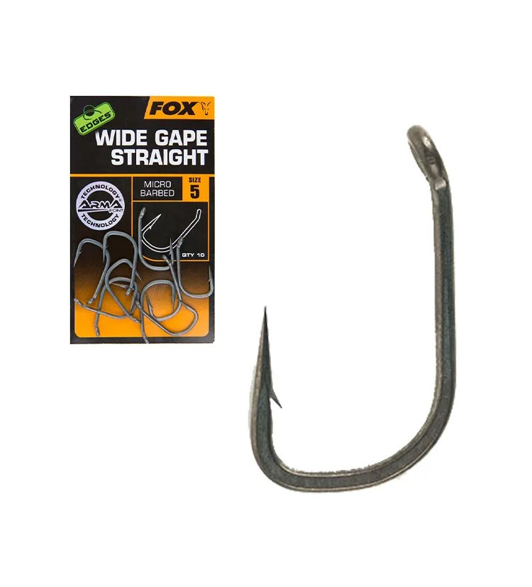 Fox Háčky EDGES Wide Gape Straight 10ks : vel. 7