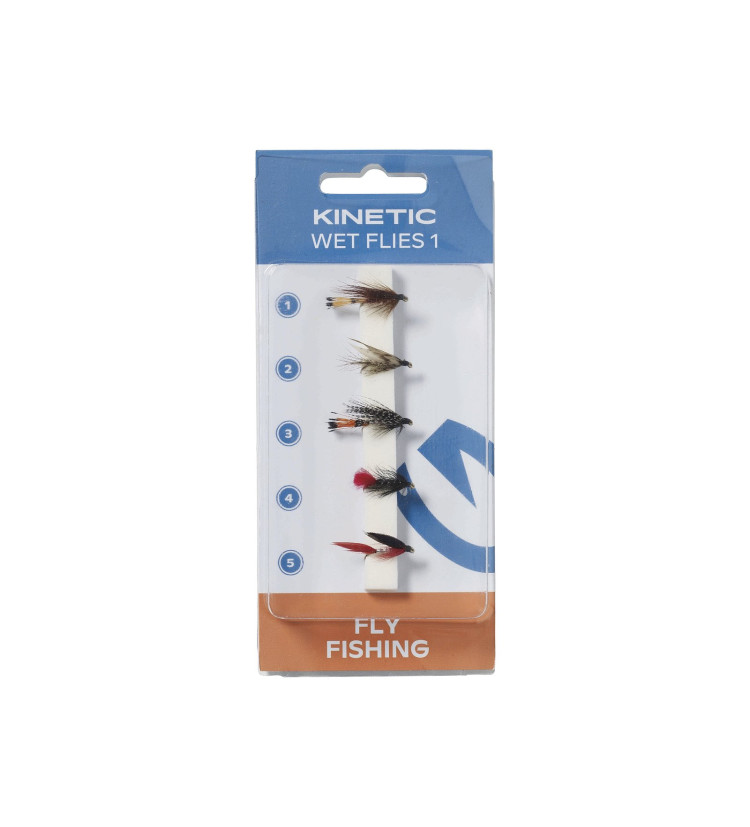 Sada mušek KINETIC WET FLIES 1 5PCS